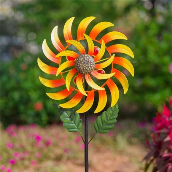 Wind Spinners for Yard and Garden, Sunflower Metal Wind Spinners,57 * 13 - Picture 1 of 7